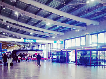 Terminal - entrance and exit to the arrivals area
